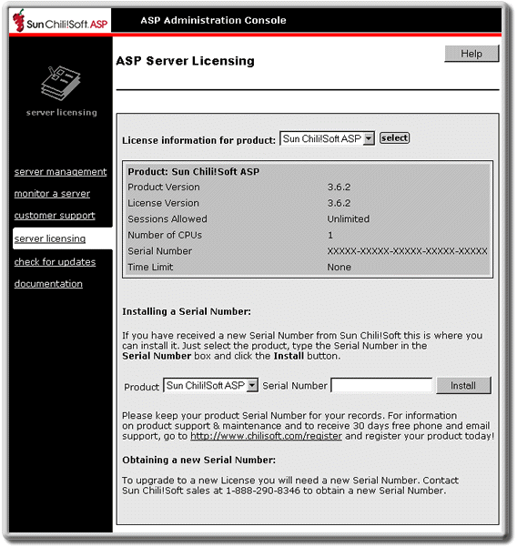 license serials ws